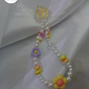 Pearl Flower Phone Charm