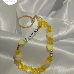 Personalized Name Phone Charm – Yellow